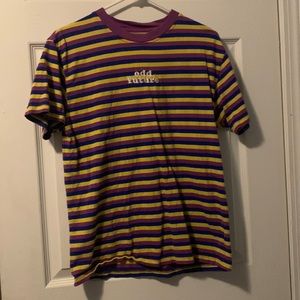 purple yellow and blue odd future shirt in size M